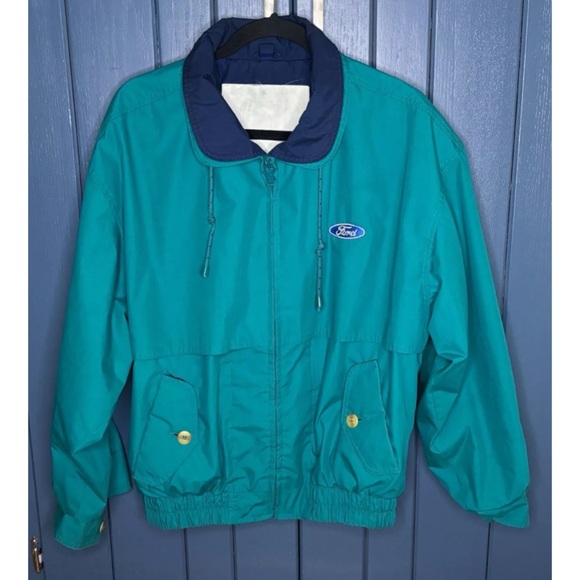 Vintage Other - Vintage Ford Green Zip Up Windbreaker Jacket Coat Small Gorp Core Streetwear
